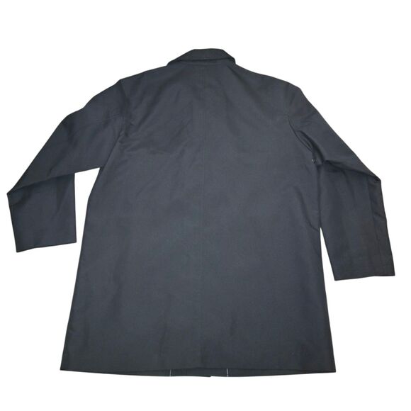 Banana Republic VTG '04 Black Polyester Knee Length Mac Raincoat Men's Sz XL - Picture 7 of 13